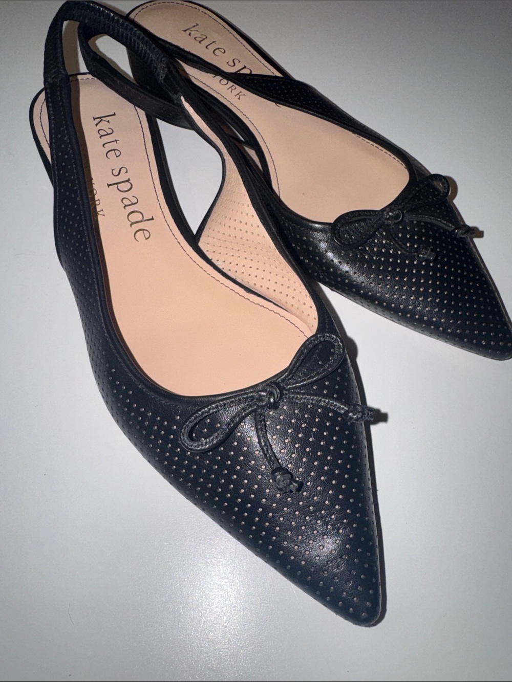 KATE SPADE NEW YORK VERONICA SLINGBACK FLATS SIZE 8.5 EUC - Picture 2 of 8